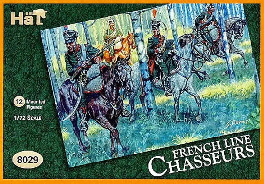Napoleonic French Line Chasserus (12 Mounted) 1/72 Hat