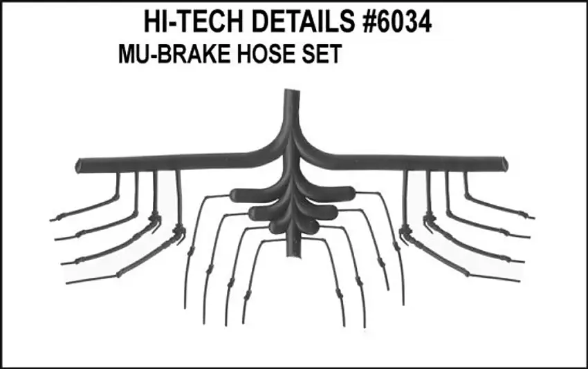 Diesel MU Signal & Air Real Rubber Hoses (1 Set) HO Hi-Tech Details