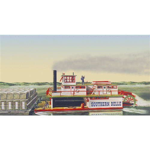 Lindberg Southern Belle Paddle Wheel Steamship 1/64 Scale Model Kit