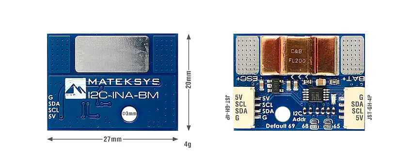 Matek Ultra-Precise I2C Power Monitor, I2C-INA-BM