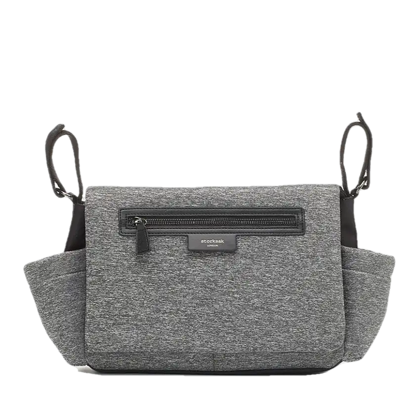 Luxe Grey Stroller Organizer Bag