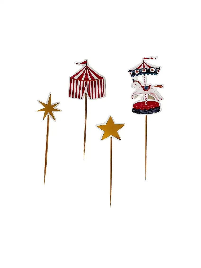 Carnival Cupcake Toppers (set Of 8)