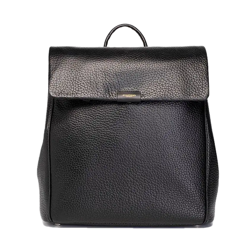 St James Leather Diaper Bag in Black
