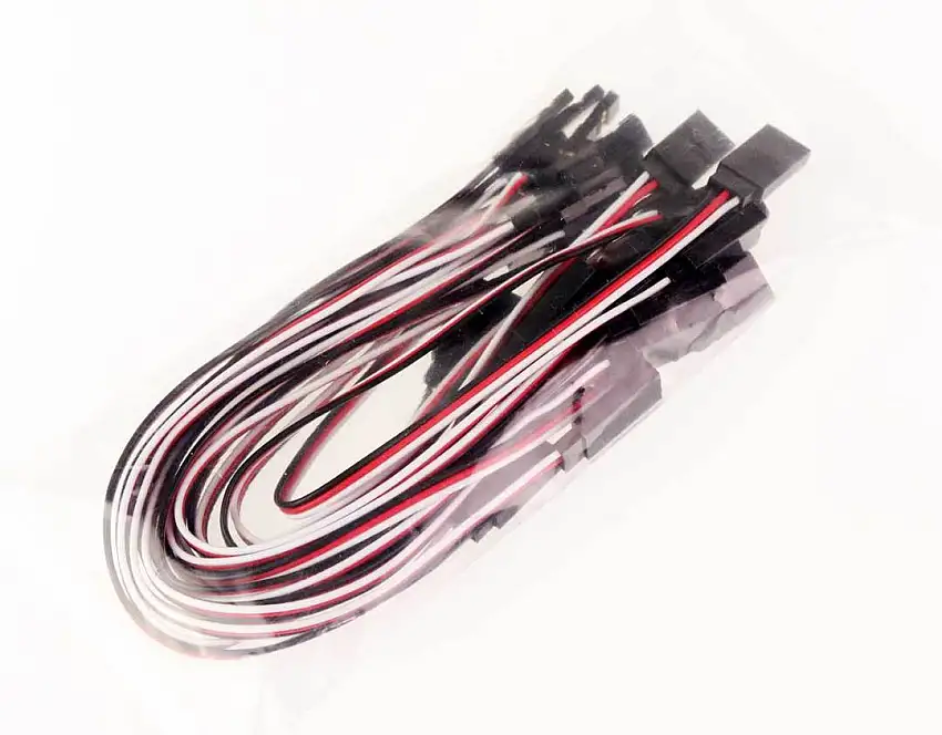 20pcs 7.87inch 20cm 200mm Male to Female JR Plug Servo Extension Cables
