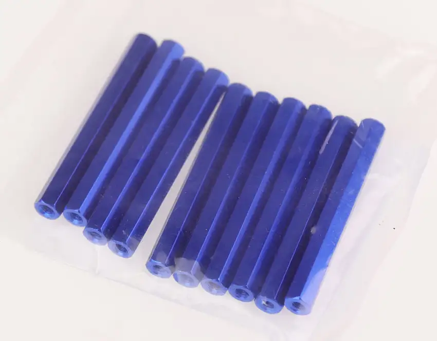 M3x52mm Hex Aluminum Standoff - Blue (10 pack)