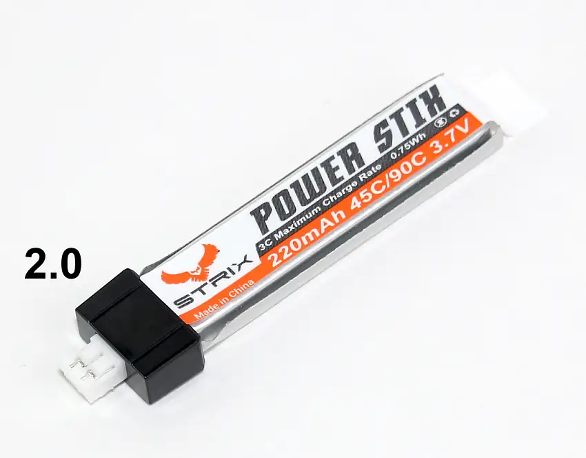 STRIX Stix 220mAh 1S 45C Lipo Pack with PH2.0 Connector (Wh 0.7)