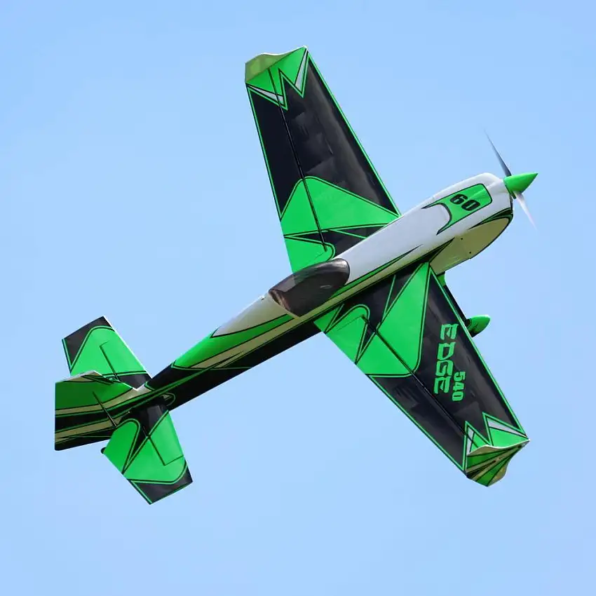 OMP Hobby 60" 70E Edge 540 Green Kevlar Reinforced Balsa 3D Airplane PNP Receiver Ready