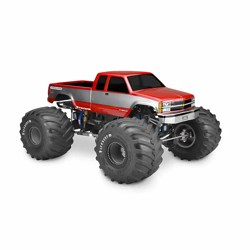 1/10 1988 Chevy Silverado Extended Cab Monster Truck Clear Body