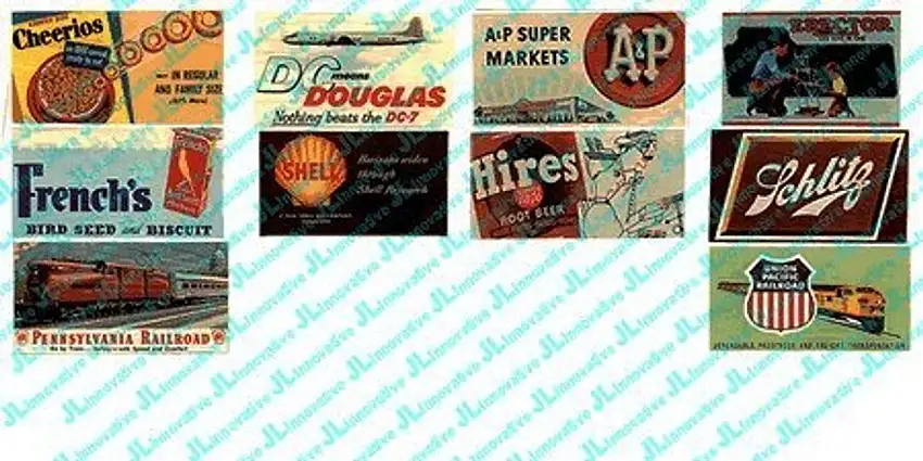 1940-60's Consumer Product Signs (10) JL Innovative N