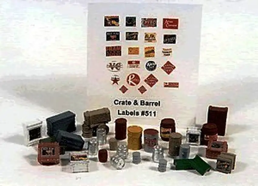 Crates, Kegs & Barrels (30pc) Metal JL Innovative HO