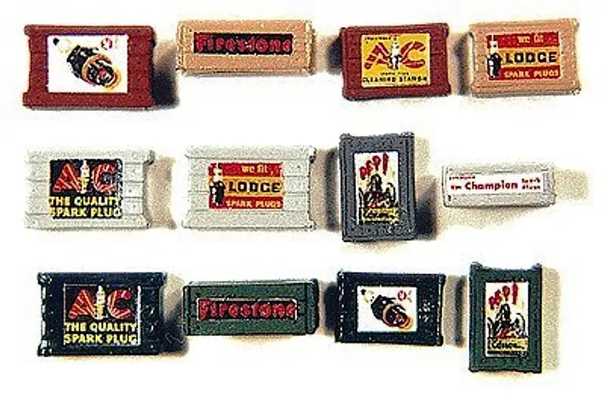 Custom Crates, Brown & Labeled Auto Parts Labels (4) JL Innovative HO