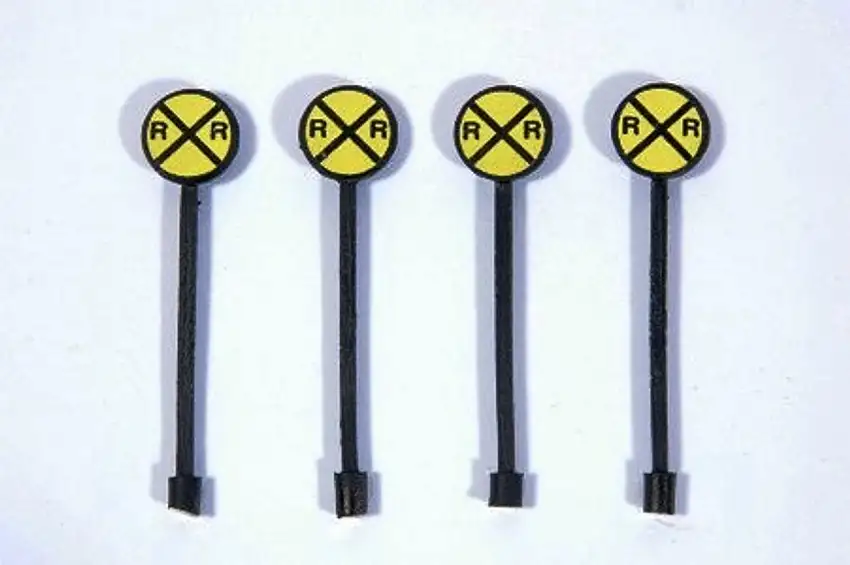 Custom Railroad Crossing Warning Signs (4) JL Innovative HO