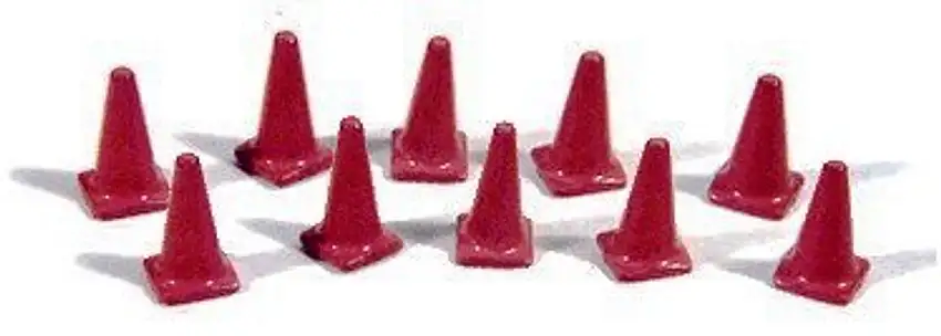 Painted Custom Highway Cones (10) JL Innovative HO