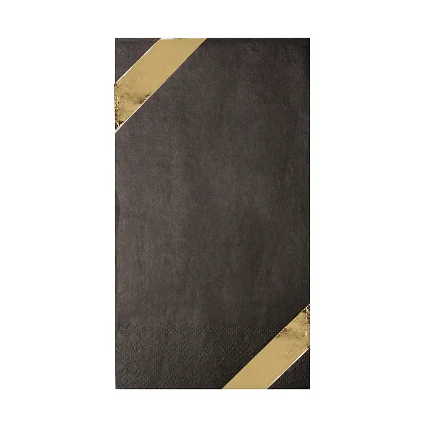 Black & Gold Guest Napkin