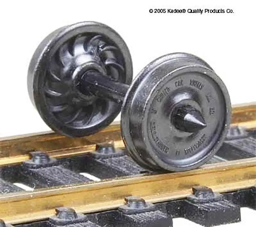 36" Wheel Set Passenger Ribbed Back HO Kadee