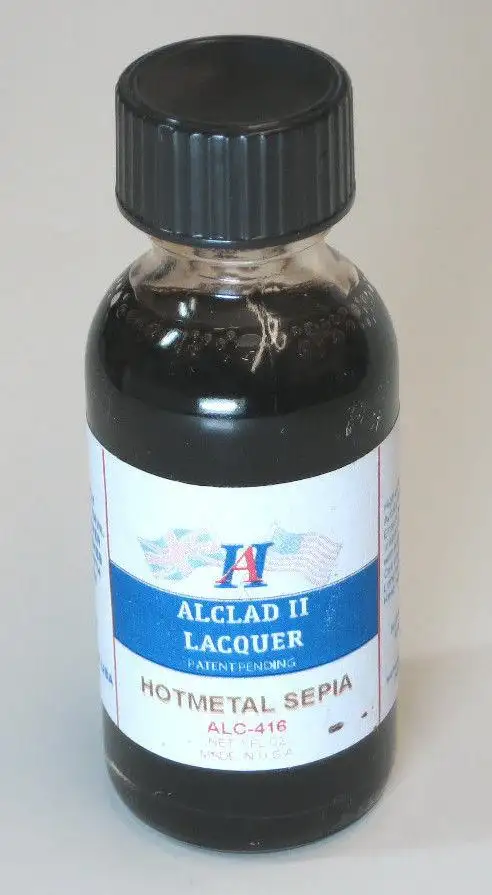 ALC-416 1oz. Bottle Transparent Hot Metal Sepia Lacquer