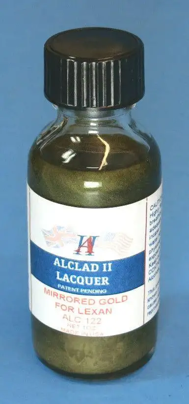 Alclad II 1oz. Bottle Mirrored Gold Lacquer for Lexan