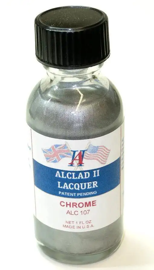 Alclad II 1oz. Bottle Chrome Lacquer for Plastic ALC-107