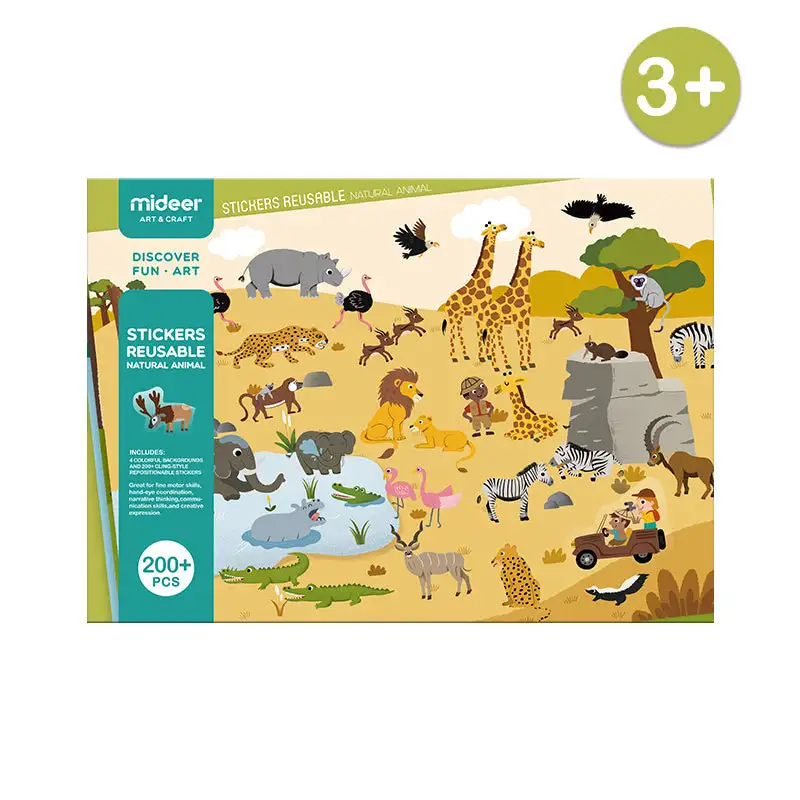 Reusable Sticker Activity Pads: 200-piece Animals