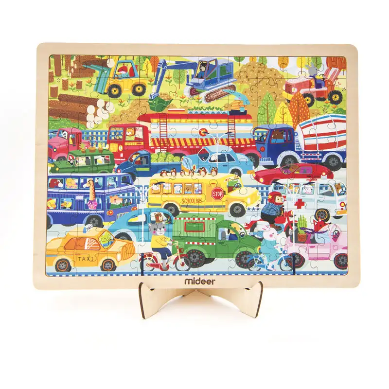 100-piece Framed Standing Puzzle: Busy Traffic