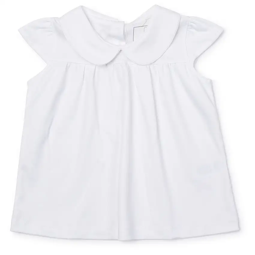 Minden Cap-sleeve Peter Pan Collar Top
