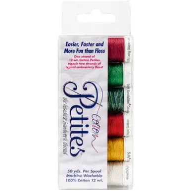 SULKY - Sampler 12wt Cotton Petites 6/Pkg-Christmas Collection Assortment (712-14)