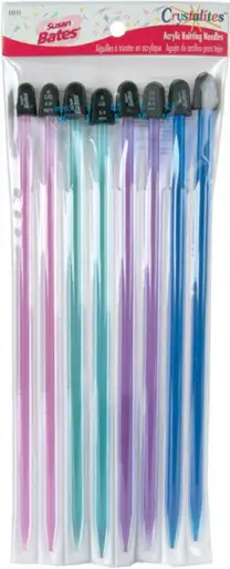 SUSAN BATES - Crystalites Single Point Knitting Needles 10" Gift Set-sizes 8 to 10.5 (15111)