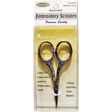 SULLIVANS - Heirloom Embroidery Scissors 4"-Gold Round Handle (48555)