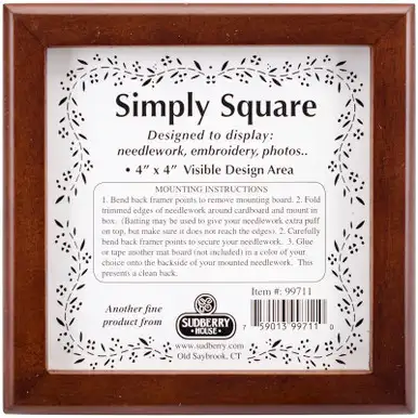 SUDBERRY HOUSE - Mahogany Simply Square Box 5"X5"X2.75"-Design Area 4"X4" (99711)