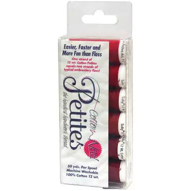 SULKY - Sampler 12wt Cotton Petites 6/Pkg-Redwork Assortment (712-05)