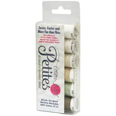 SULKY - Sampler 12wt Cotton Petites 6/Pkg-Neutrals Assortment (712-06)