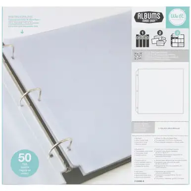 WE R MEMORY KEEPERS - We R Ring Photo Sleeves 12"X12" 50/Pkg-Full Page (WR660149)