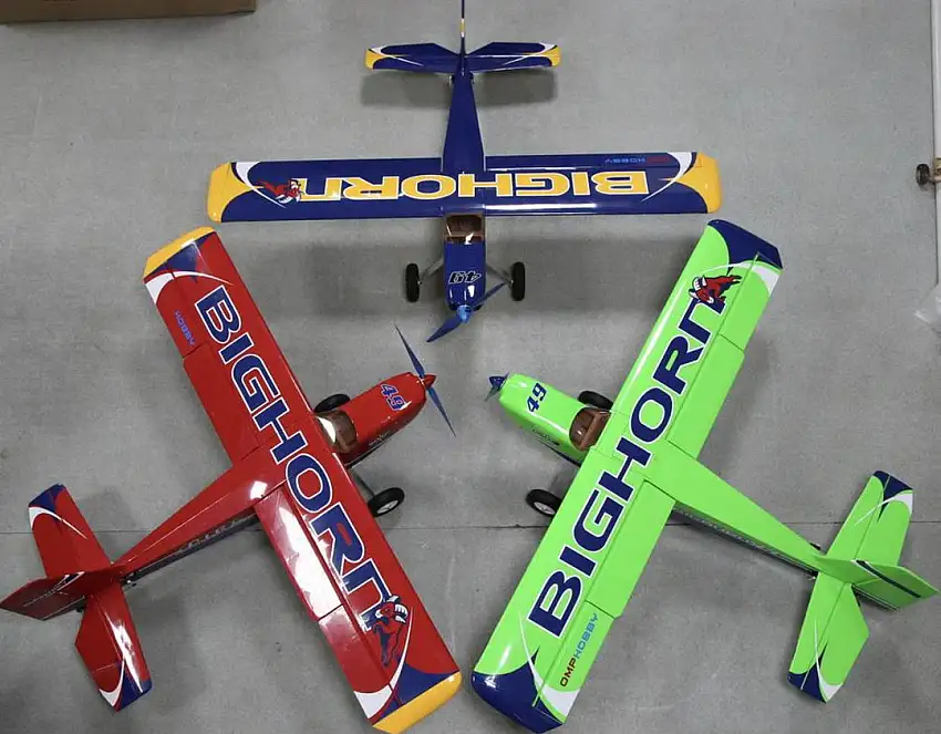 OMP Hobby BIGHORN 49" Pro Flap Version PNP Balsa Airplane Blue