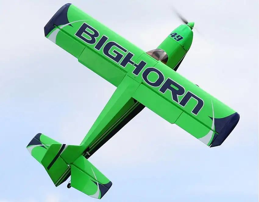 OMP Hobby BIGHORN 49" Pro Flap Version PNP Balsa Airplane Green