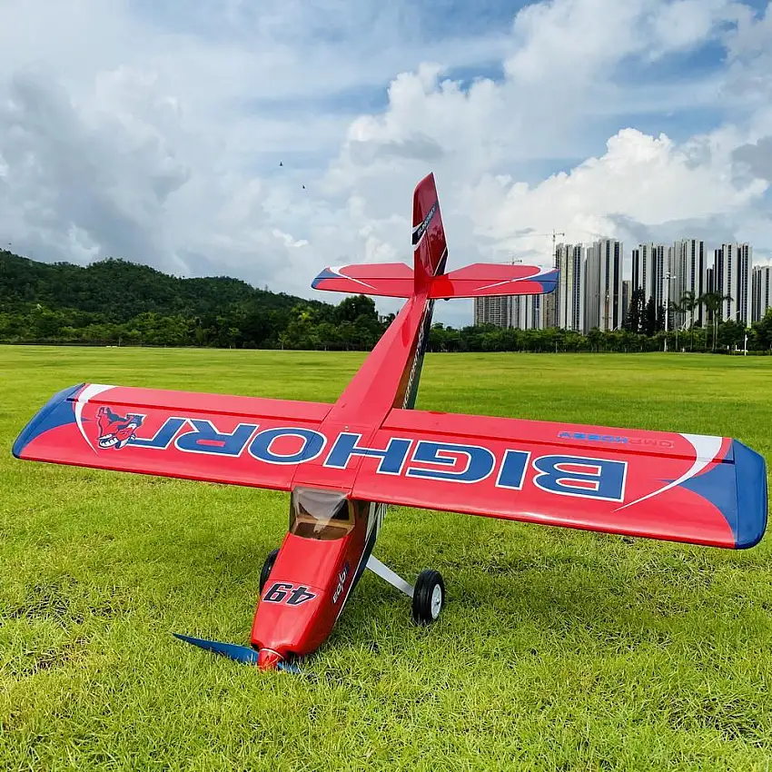 OMP Hobby BIGHORN 49" Pro Flap Version PNP Balsa Airplane Red