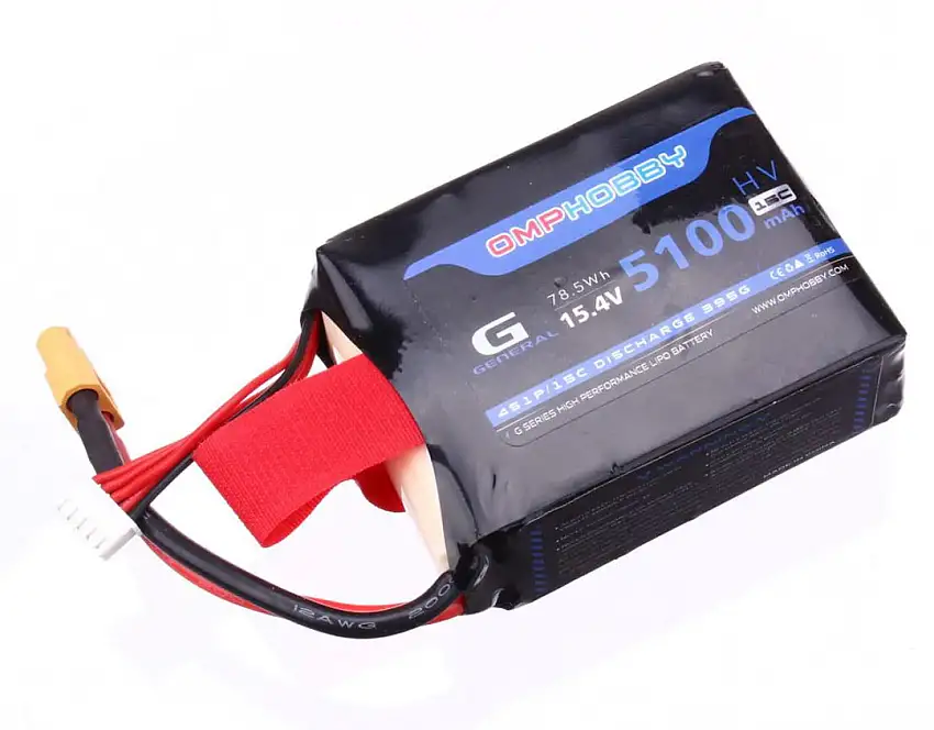 OMP Hobby ZMO VTOL Airplane HV LiPo Battery 5100mAh 15.4V 4S