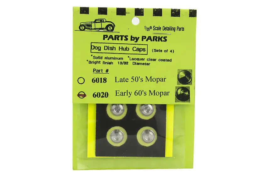 Dog Dish Hub Caps, Early 60s Mopar 1/25 Parts by Parks