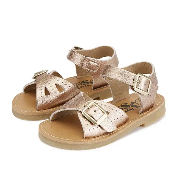 Pearl Vegan Kids Sandal Rose Gold Synthetic Leather