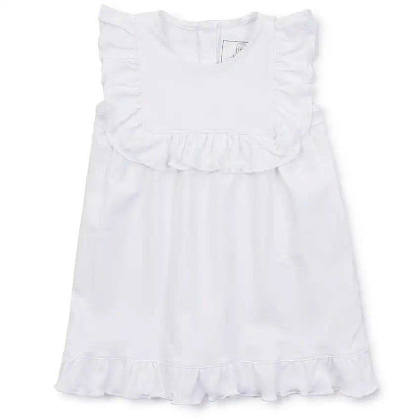 Piper Girls' Pima Cotton Dress - White