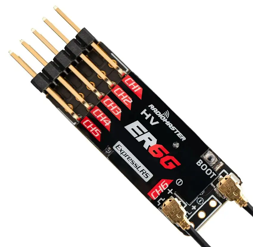 RadioMaster ER6G 2.4ghz PWM ELRS 6 Channel Receiver