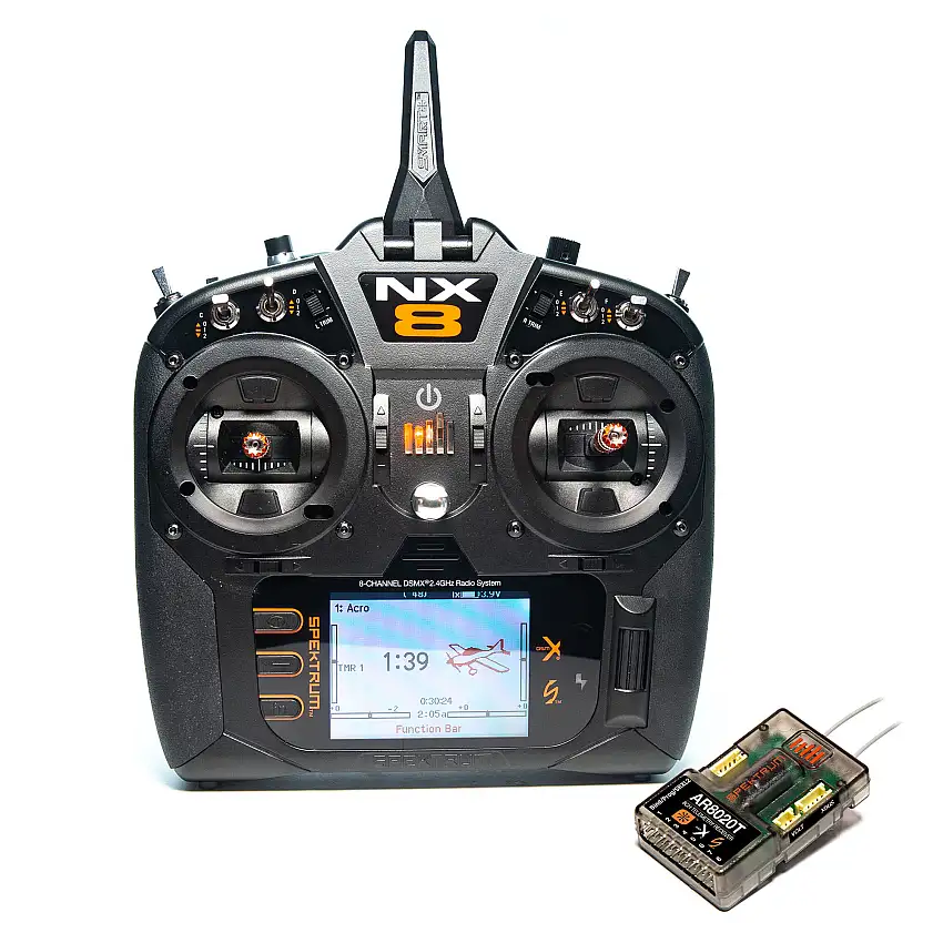 NX8 8-Channel DSMX Transmitter with AR8020T Telemetry Receiver