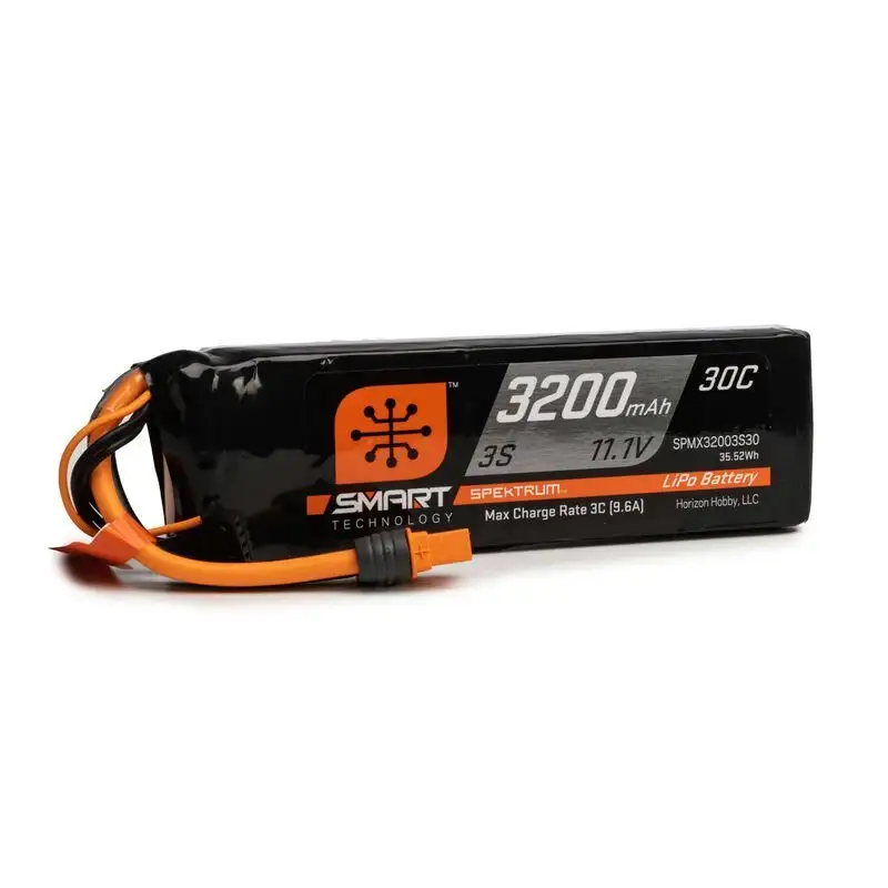 Spektrum 11.1V 3200mAh 3S 30C Smart LiPo Battery: IC3 - SPMX32003S30