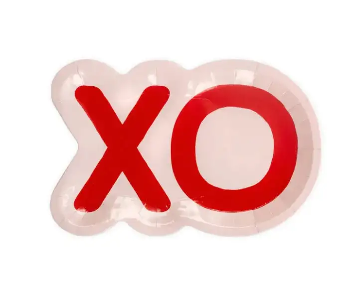 Xoxo Valentine Red Printed Plate