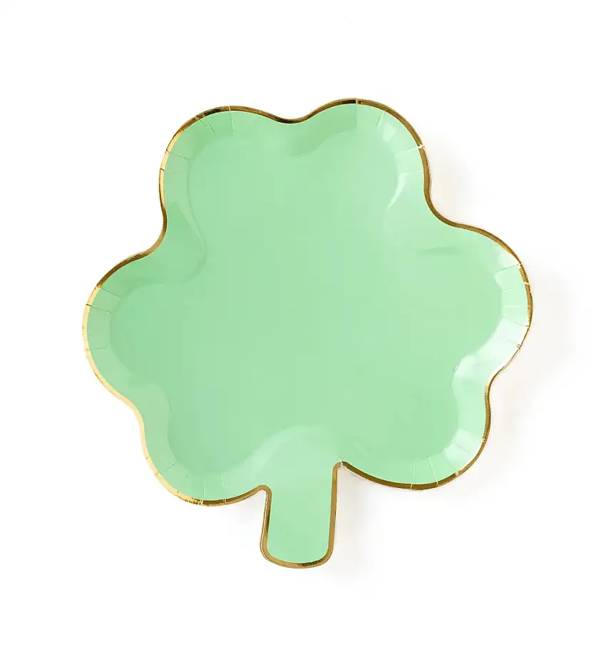 Green Shamrock Plate