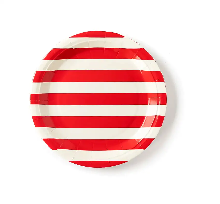Red Stripe Americana Plate