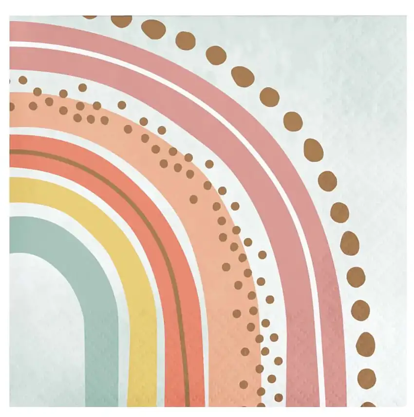 Boho Rainbow Beverage Napkin