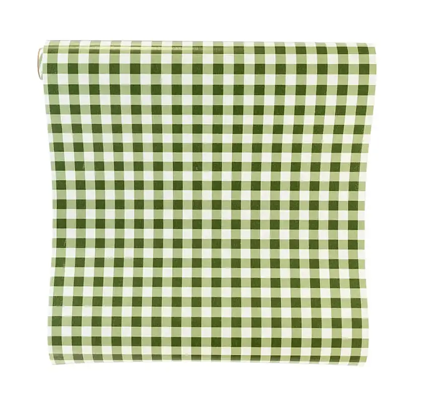 Christmas Green Gingham Table Runner