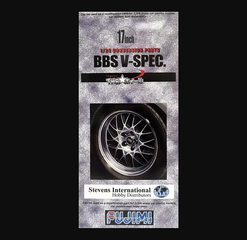 BBS V-Spec 17" Tire & Wheel Set (4) 1/24 Fujimi
