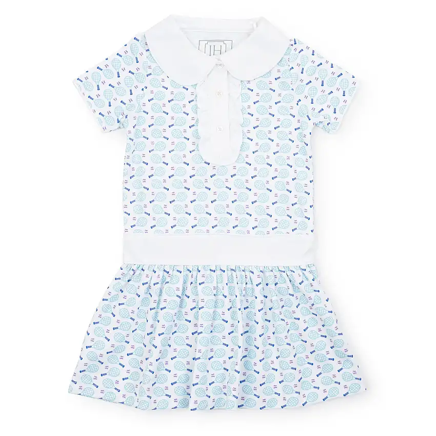 Sydney Girls' Pima Cotton Dress - Tennis Match Pink