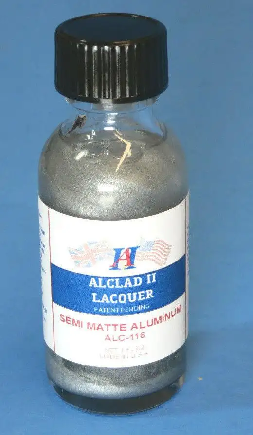 Alclad II 1oz. Bottle Semi-Matte Aluminum Lacquer Alc116